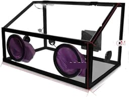 Stofbox Ventilator - Afzuigkap Slijpmachine - Stofvrij Werken - 30W Krachtige Zuigkracht - 58x35x35CM - Transparant — thumbnail 1