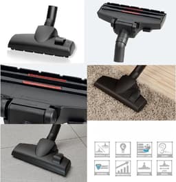 Zyrex® Steelstofzuiger met snoer - Steelstofzuiger - Stofzuiger - Grijs/Rood - ‎40cm x 27cm x 35cm — thumbnail 2