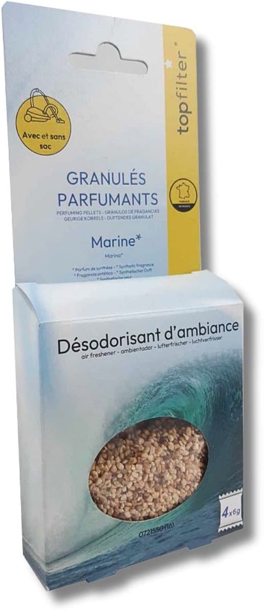 4 Zakjes geparfumeerde korrels voor stofzuiger mariene geur TopFilter — afbeelding 1