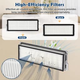 Accessoires gescht voor Roborock Qrevo Pro, Qrevo S stofzuiger, 1 hoofdborstel, 2 HEPA-filters, 6 stofzakken, 4 reinigingsdoeken, 4 zijborstels (wit), 1 borstel, 1 schroevendraaier — thumbnail 4