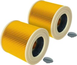 2 Filters Geschikt Voor KäRcher Wd3 Wd2 Wd1 En A Series - Cartridgefilter - Patroonfilter - Geschikt Voor KäRcher Accessoires - Voor Mensen Met Allergie Voor Fijnstof / Geuren - Vervanging van origineel 6.414-552.0 — thumbnail 1
