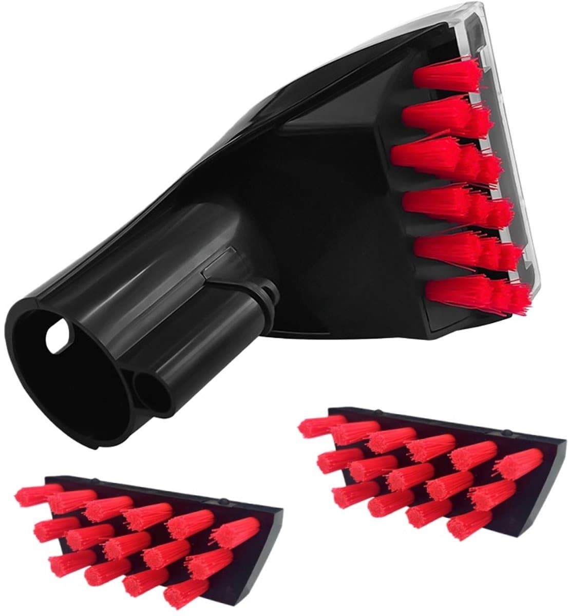Reinigingsborstel - Stoere Vlekborstel Tool - Vervanging - Geschikt voor Bissell Rechtop & Draagbare Tapijtreinigers voor 3698Z/1558Z/3617Z/36985 Serie - Zwart - 1 Borstel + 2 Vervangende — afbeelding 1