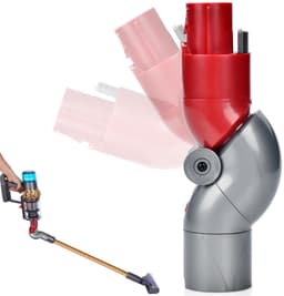 Hoek opzetstuk geschikt voor Dyson V7 V8 V10 V11 V15 - Rotatie Tot 90 Graden - Ergonomisch Stofzuigen - Steelstofzuiger Onderdelen - Rood/Grijs — thumbnail 1