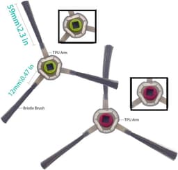 onderhoudsset robotstofzuiger - 9 stuks - geschikt voor iRobot Roomba Combo 113 - Onderhoudsset alternatief voor 4719025 - voor robotstofzuiger met dweilfunctie — thumbnail 3