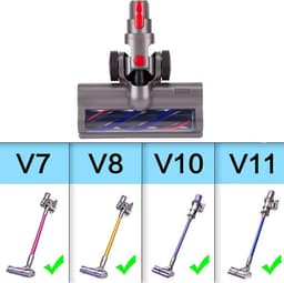 Stofzuiger Onderdeel - Geschikt Voor Dyson V7 V8 - Turbo Borstel - Vloerborstel Met 4 LED Lampen — thumbnail 2