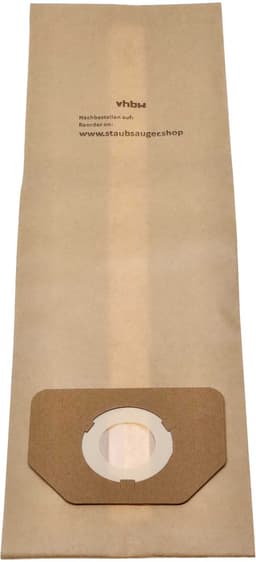 vhbw 10 stuks stofzakken, compatibel met de Curtiss Jazz 30L-stofzuiger – 30 cm x 17,5 cm, bruin — thumbnail 5