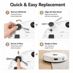 6 Zachte Zijborstels voor Roborock Robotstofzuigers — thumbnail 5