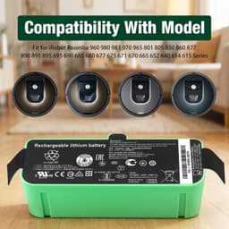 Reserveaccu voor Roomba Stofzuigers 14,4V 1800mAh — thumbnail 3