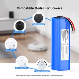 Stofzuigeraccu - 14,4V 5200mAh - Li-ion - voor Ecovacs Deebot — thumbnail 5