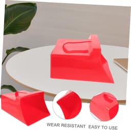 Handstofblik Bureau - Mini Stoffer - Snel Opruimen - Ergonomisch Handvat - 24.8 cm Lengte - Rood — thumbnail 3