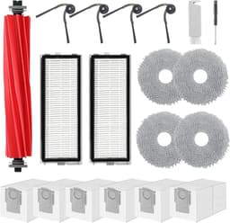 Vervangende accessoireset voor Roborock Qrevo S Pro, QV 35A/35S, QR 598/798 – 18-delige set met hoofdborstel, zijborstels, filters, doeken, stofzakken en reinigingsborstel — thumbnail 1