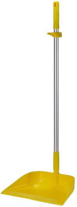 Staande Stofpan - Stofblik met steel - Efficiënt vegen - Hygiënisch ontwerp - 33 x 20 x 8 cm - Geel — thumbnail 1
