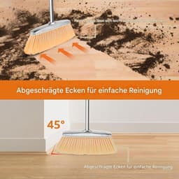 Veegplaat Set - Stoffer en Blik - Vloeren Schoonmaken - Verlengde Veegkop - 700 gr - Roestvrij Staal — thumbnail 4
