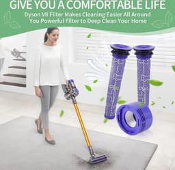 Accessoires voor de draadloze handstofzuigers Geschikt voor Dyson V7 en V8: Filters (2 voorfilters + 2 nafilters + 1 reinigingsborstel) — thumbnail 3