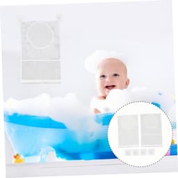 ABOOFAN 2 Stuks Vuile Kleren Netje Badspeelgoedbak Kinderwasmand Badspeelgoed Houder Kinderspeelgoed Opbergzakken Huishoudelijke Ophangzak Polyester Een Bad Nemen Baby Grote Netje Wit — thumbnail 2