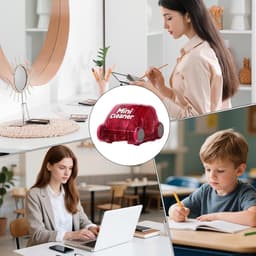 Tafelreiniger - Mini stofzuiger - Bureau schoonhouden - Eenvoudige bediening - 8 x 8 x 6 cm - Rood — thumbnail 3