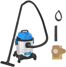 Nat Droogzuiger - Stofzuiger Nat Droog - Klus Klusjes - 20 Liter Reservoir - 1200 Watt - Blauw Zilver Zwart — thumbnail 1