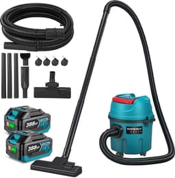 Yofidra Stofzuiger - Draadloze stofzuiger - 35Kpa - 800W - 10 l inhoud - met 2x Accu’s - Accu Steelstofzuiger - voor Tapijt, Dierenharen en Harde Vloeren — thumbnail 1