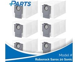 Roborock Saros 20 Sonic Stofzakken (6 Stuks, Plus.Parts® alternatief voor 8.02.0239)