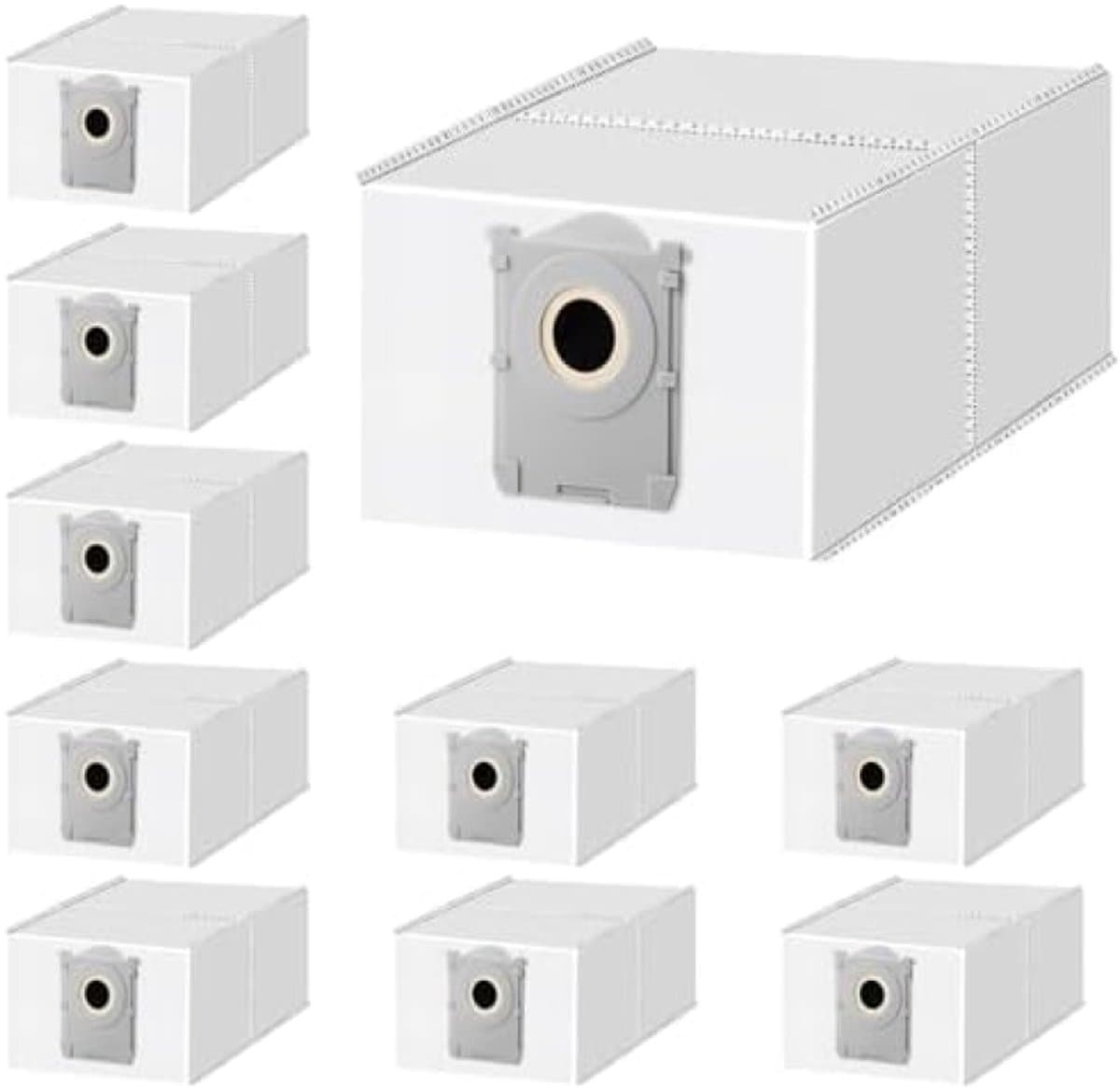10 stuks stofzakken voor Ecovacs DEEBOT X8 PRO Omni / X8 OMNI / X9 PRO Omni / T50 PRO Omni / T50 MAX PRO Omni / T50 Omni / T80 OMNI / T30C Pro Omni / X11 Pro Omni robotstofzuiger 4 l zak accessoires. — afbeelding 1
