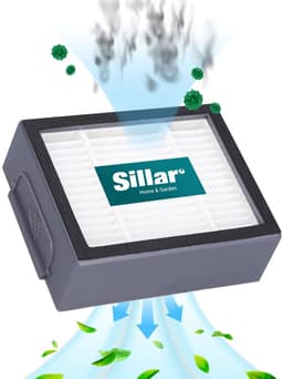 Sillar, set 3 stofzuigerfilters, HEPA filters, anti-allergeen, geschikt voor schoonmaakrobot iRobot Roomba serie E I J, E4, E5, E6, E7, Combo I5/I8/J5 PLUS, I3, I3+, I4, I4+, I5, I5+, vervanging, 5x6.5x2 cm — thumbnail 2