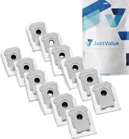 JustValue Stofzuigerzakken Geschikt Voor iRobot Roomba - 12 Stuks - Automatische Vuilafvoer - Geschikt voor i3+ i4+ i6+ i7+ i8+ j7+ s9+ - Microvezel - Perfecte Pasvorm - Stofdicht — thumbnail 3