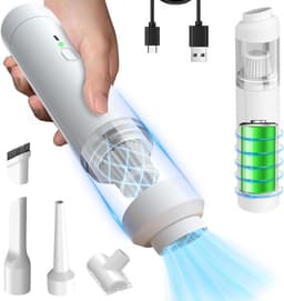 Draadloze Handstofzuiger 11000Pa - USB Oplaadbaar - Mini en Lichtgewicht - Ideaal voor Auto en Thuis - ShopVlot — thumbnail 1