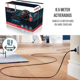 Stofzuiger zonder zak - Cilinderstofzuiger - Efficiënt schoonmaken - 99.9% stofabsorptie - 2 liter - Rood — thumbnail 5