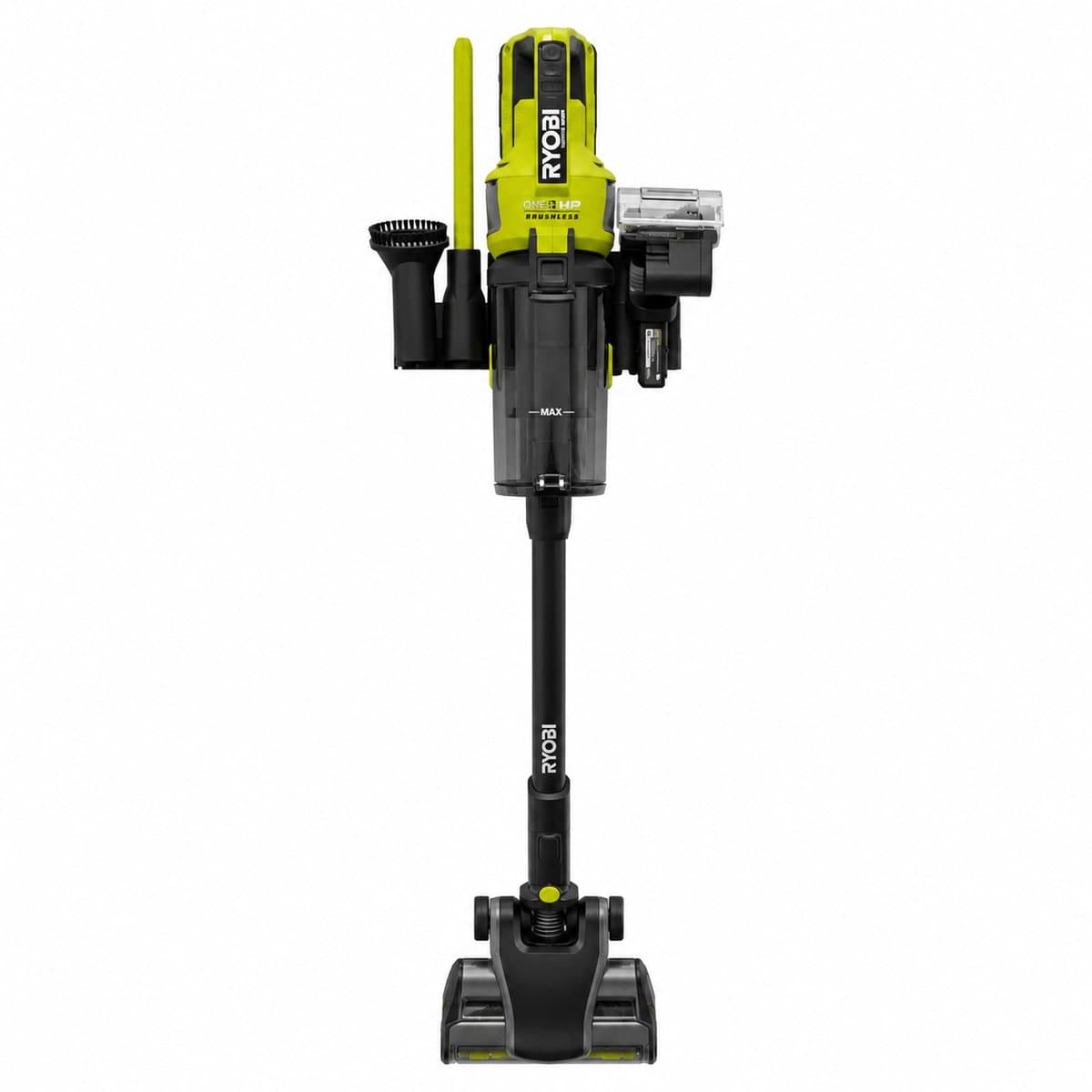 Ryobi ONE+ HP 18V Steelstofzuiger Wandhouder - Wandmontage Opbergsysteem Voor Accessoires En Opzetstukken - Compacte Vacuümhouder Voor Berging Garage Bijkeuken En Schoonmaakkast - Zwart — afbeelding 1