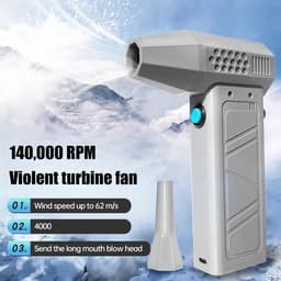 Handstofzuiger Luchtblazer - Mini Stofreiniger - Auto Interieur Reinigen - Traploze Snelheidsregeling - 500 Gram - Zwart — thumbnail 3