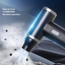 Handheld Turbine Ventilator - Draagbare Blazer - Snel Reinigen - 110.000 RPM Hoge Snelheid - Compact Lichtgewicht - Zilver — thumbnail 3
