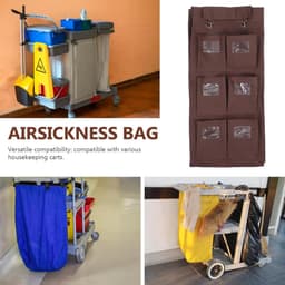 Schoonmaaktas - Waswagen zak - Afval verzamelen - Lekvrije opbergruimte - 85 cm - Koffie — thumbnail 3