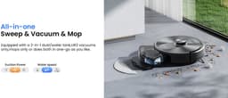 Proscenic Q10 Aspirateur Robot Laveur 2 en 1 - 10000 Pa - Autonomie 200 min - Navigation LiDAR-Corps compact，Cartographie Laser — thumbnail 4