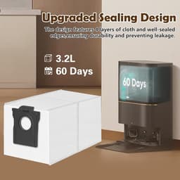 15 Stuks Stofzuigerzakken - Voor Dreame L20/X40/X50 Ultra Complete, L10s/L10/L40s/L10s Pro/L40/L50 Ultra - voor Mova E30/P50 Pro Ultra Stofzuiger - Stofzuigerzakken met Grote Capaciteit — thumbnail 4