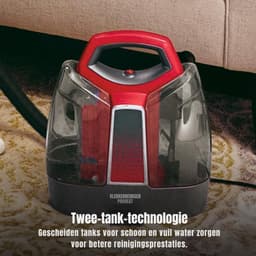 Aura® Tapijtreiniger machine - Tapijtreiniger - Tapijtreiniger apparaat - Zwart/Rood - 3cm x 25cm x 17cm — thumbnail 2