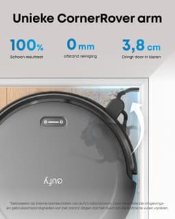 eufy Auto-Empty C10 - Slanke behuizing van 7,2cm - Tapijtreiniger - Edge expansion borstel - Automatisch legen - Point laser en multi-infrarood navigatie — thumbnail 2