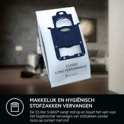 Stofzuiger met zak - Cilinderstofzuiger - Efficiënt schoonmaken - Smart modus energiebesparing - 12 meter actieradius - Lichtblauw — thumbnail 5