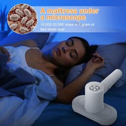 Namajunas - Huisstofmijt Stofzuiger - Bedstofzuiger - Matrasreiniger - Kruimelzuiger - Mijtzuiger met uv-licht - matrasreiniger - bedstofzuiger met HEPA-permanente stofreservoir - Mini-handstofzuiger voor Matrassen, Bedden - Geluidsdempend ontwerp — thumbnail 3