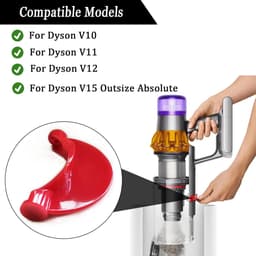 Verbeterde Rode Stofcontainer - Geschikt voor Dyson V10 V11 V12 V15 Outsize Absolute Stofzuigers, Verbeterde openingsschakelaar — thumbnail 2