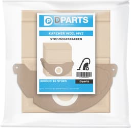 10x Dparts stofzuigerzakken geschikt voor Karcher WD2 en MV2 series - nr. 6.904-322.0 — thumbnail 4