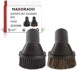 Maxorado stofborstel meubelborstel 35mm Set - mondstuk voor uw stofzuiger - opzetstuk UNIVERSEEL 35mm geschikt voor Miele en meer — thumbnail 1