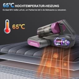 Draadloze Matrasstofzuiger 13000Pa - 2 Zuigstanden - Anti-Huisstofmijt - HEPA Filter voor Matras, Bank en Huisdierhaar — thumbnail 2