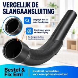 Fixem Telescoopbuis + Pistoolgreep Set geschikt voor Miele Stofzuigers - 35 mm Kliksysteem - 62 tot 104 cm - 9442601 — thumbnail 3