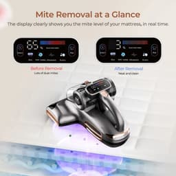 ITRONIQ Matrasstofzuiger 700W - 15.000 Pa - UV Licht - 60°C Verwarming - Huisstofmijt Verwijderaar - LED Display - Grijs — thumbnail 3