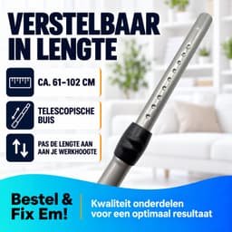 Fixem telescoopbuis 32 mm met pin klik systeem geschikt voor Philips City-Line • Expression • Jewel • Universe • Specialist • EasyClean • PowerPro stofzuigers - Vervangt 432200423620 / 432200422510 — thumbnail 4