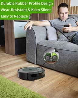 Vervangingsonderdelen geschikt voor iRobot Roomba E5 E6 i7 i7+ i3 i3+ i4 i4+ i6 i6+ j7 j7+, vervangende accessoirekits geschikt voor iRobot i-, e- en j-serie, 6 filters, 6 zijborstels, 4 rubberen borstels. — thumbnail 5
