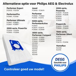 DEGG® - 10x S-BAG Stofzuigerzakken - Geschikt voor Philips, AEG en Electrolux - Sbag Stofzuigerzak - Vervangt: FC8021, GR201S en E200S - Top Kwaliteit - Voordeelverpakking - 10 STUK(S) — thumbnail 3