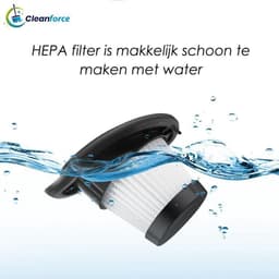 Cleanforce HEPA filter voor Kruimelzuiger - Set van 2 Stuks - Wasbare HEPA filter — thumbnail 3