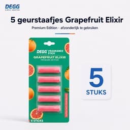 DEGG® – Geurstaafjes voor Stofzuiger – Grapefruit Elixir – Verfrist tijdens het Stofzuigen – 5 Stuks — thumbnail 2