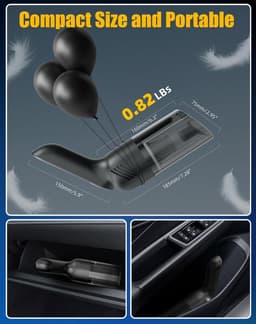 Handstofzuiger - Grijs - Draagbare Accu Stofzuiger met HEPA-filters - Voor Auto en Huis — thumbnail 4